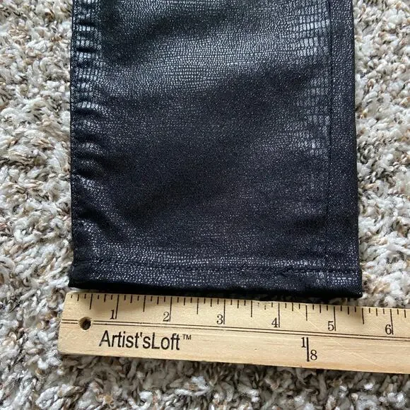 Juicy by Juicy Couture Beverly California Skinny Jean Women's 8 Black Faux Snake - Picture 9 of 9